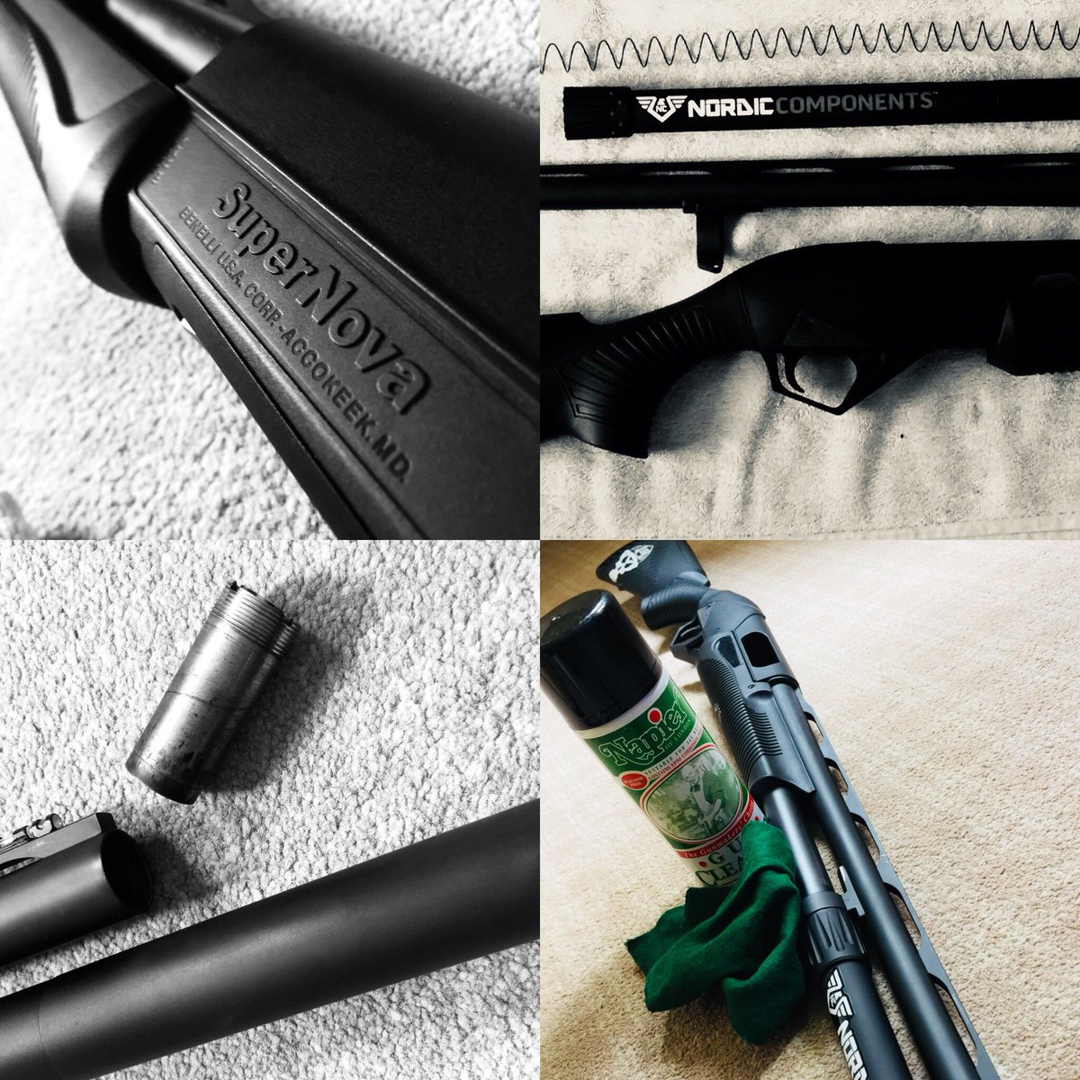 SteveKennyIPSC's tweet photo. Cleaning day, long overdue!
#napiergunoil #benellisupernova #nordiccomponants https://t.co/TRIks2MLgs