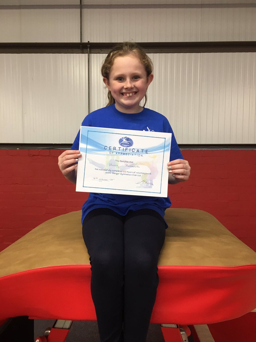 BangorGym's tweet photo. Congratulations Holly 🎉
100 voluntary hours @BangorGym through our young volunteers scheme. 
@LeadersWg https://t.co/yyq1inJKo5