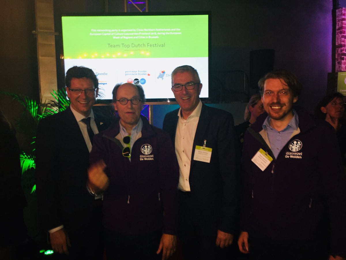 Het EU-geroemde Glasvezel De Wolden aanwezig in Brussel bij de #EURegionsWeek <a href="/TopDutchCom/">TopDutch</a> samen met <a href="/RogerdeGroot/">Bgm Roger de Groot</a> <a href="/HenkJumelet/">Henk Jumelet</a>