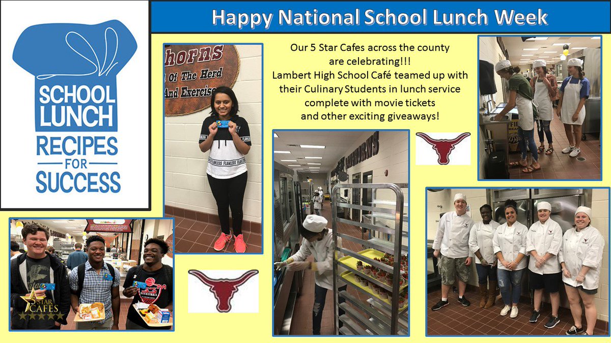 PinkCollarGal's tweet photo. @LambertHS Culinary Students ROCKED IT today! @SchoolMealsRock @SchoolLunch @GaDOENutrition @GA_SNA @lambert_fccla @FCCollegeCareer #HookEm https://t.co/MkjASYbUjQ