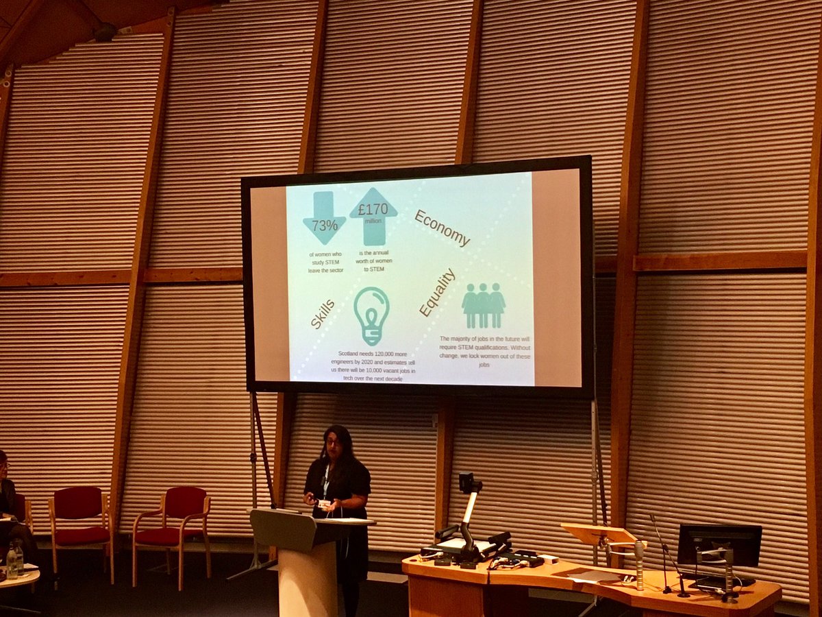EquateScotland's tweet image. our Director, Talat speaking about why women in STEM is a social, political and economic priority: #AdaLovelaceDay2017