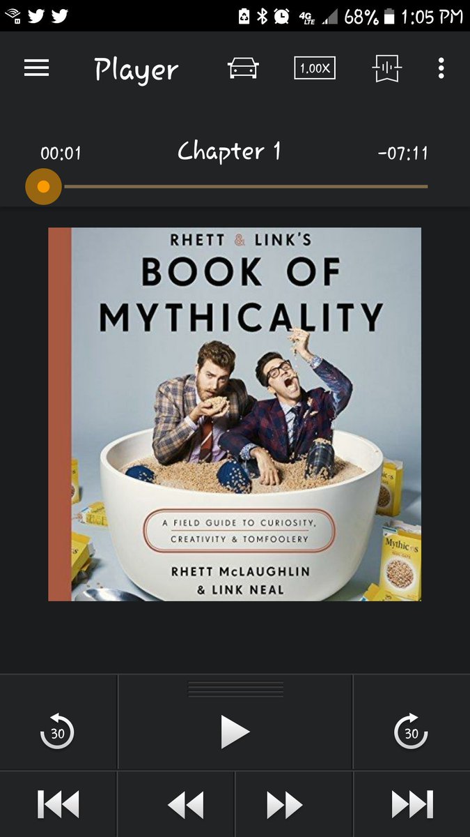 Nickoli8505's tweet photo. @rhettmc got my audio copy of book of mythicality from audible, gonna start listening tonight!!! https://t.co/Oabyw9U74n