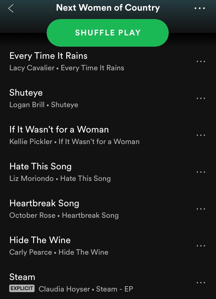 “If It Wasn’t for a Woman” we’d be deprived of inspiring music by #KelliePickler #CarlyPearce &amp; more here: open.spotify.com/user/nextwomen… #newmusic