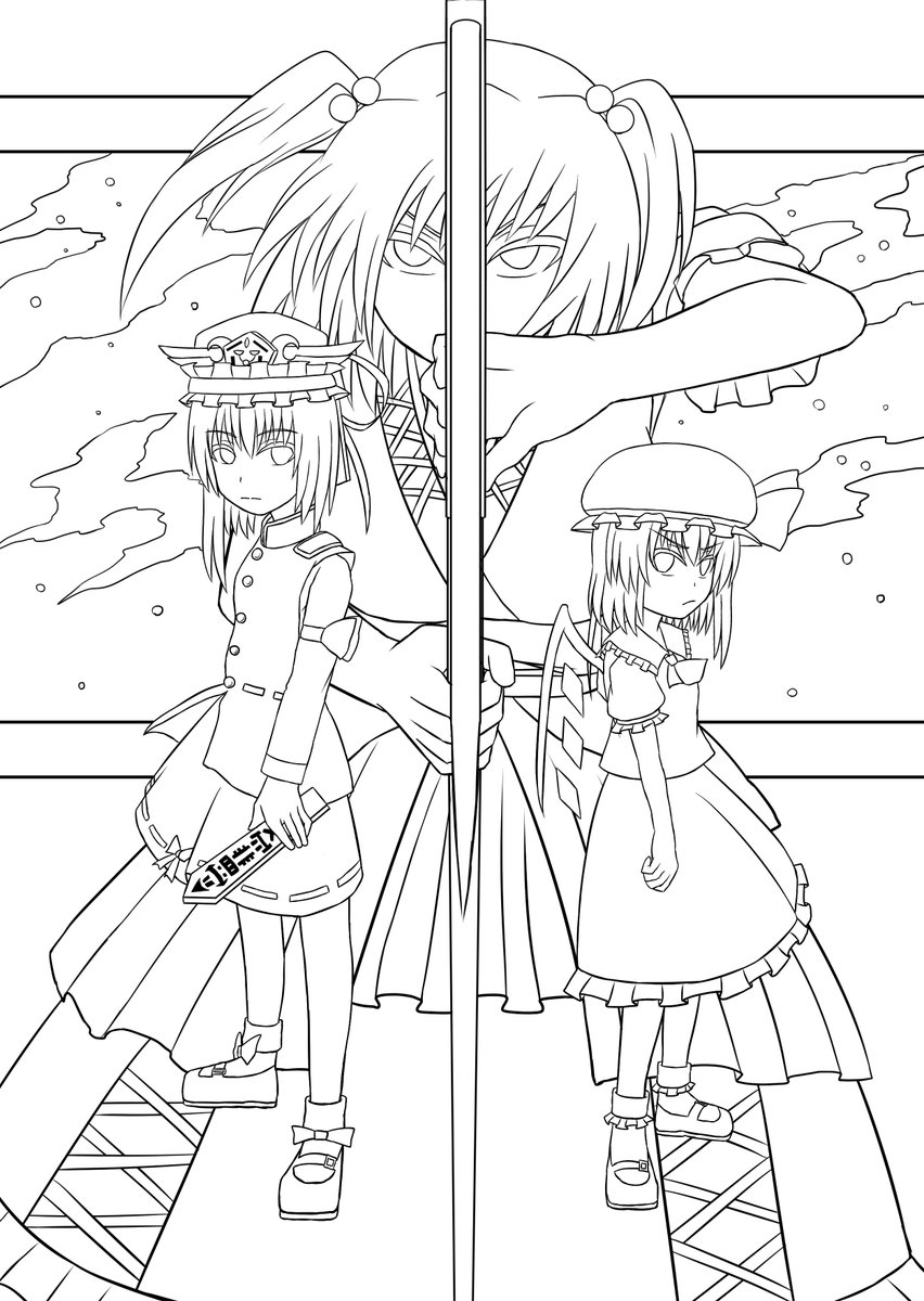 間に合え!とりあえず表紙の線画!! 