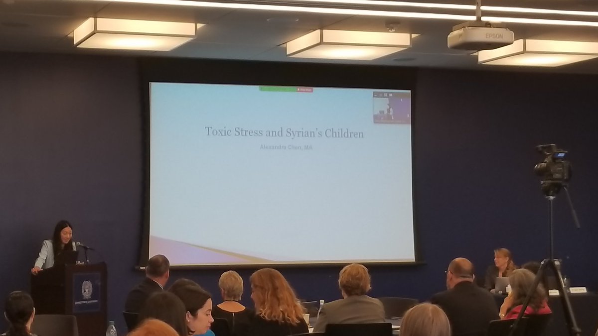 GUUCEDD's tweet photo. Alexandra Chen,spoke about Toxic Stress and Syrian's Children. "Can you bring the light back?", that's all the children ask. #SyrianRefugee https://t.co/NISUdx1sPG