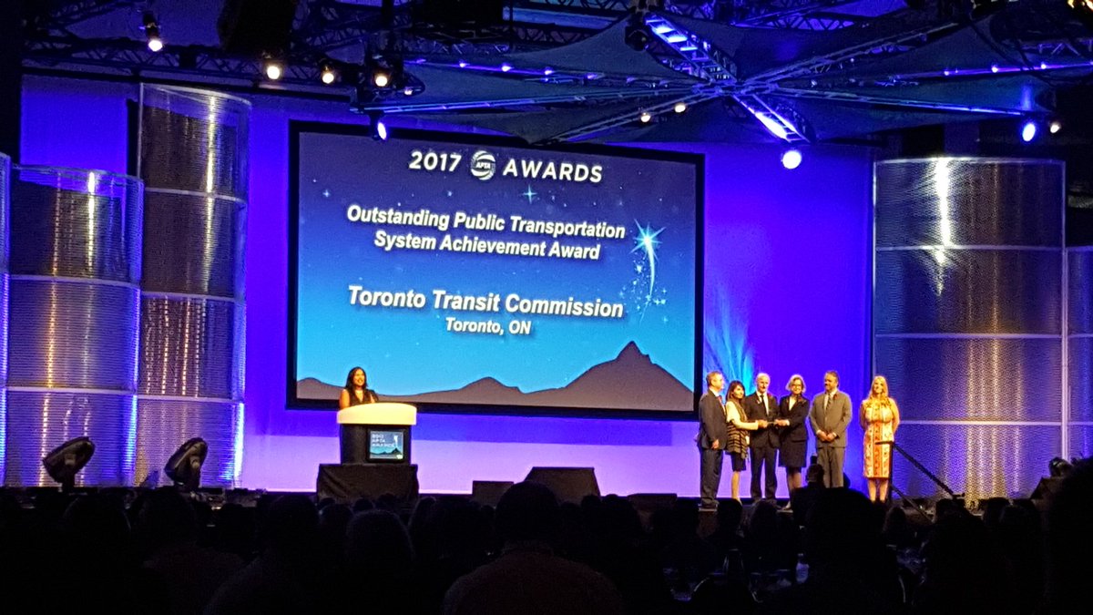 Toronto Transit Commission receives award at #APTAExpo2017 <a href="/Pat_Lec/">Patrick Leclerc</a> <a href="/UITPnews/">UITP</a>