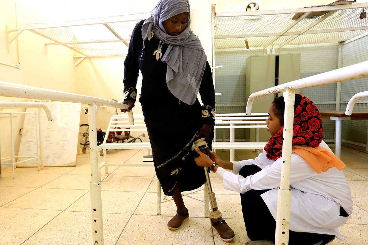 ICRC_Africa's tweet photo. We provide physical rehabilitation services to help people with disabilities play a full part in society. #Sudan https://t.co/pcBiSlX38A