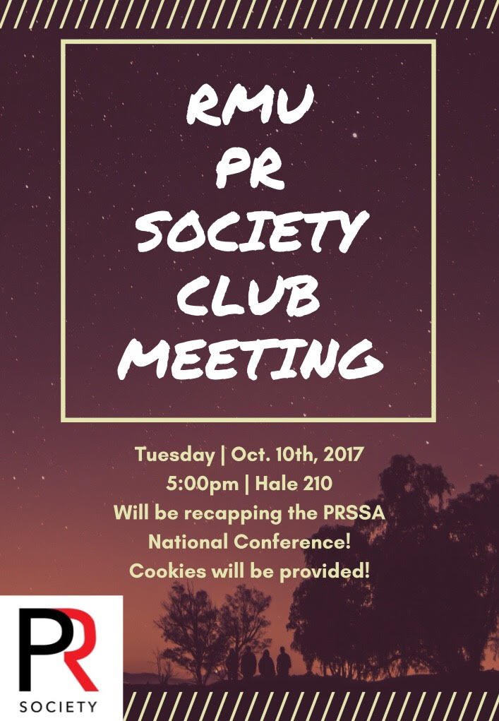 rmuprsociety's tweet photo. Welcome to all, if you're a Comm major you should definitely check the club out! https://t.co/oKstEzb2bb