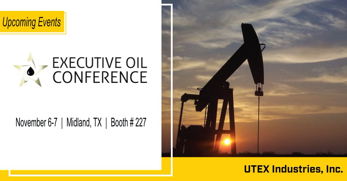 UTEXIndustries's tweet photo. Doing business in the Permian? Make sure you attend the #ExecutiveOilConference in Midland & stop by booth #227 to talk to a sales rep! #oil https://t.co/gzkOxpo5Ul