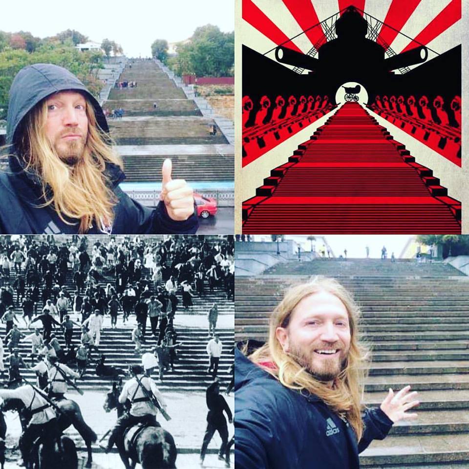 AtlantisliAdam's tweet photo. Sinema tarihinin efsanevi Potemkin Zırhlısı'nın ölümsüz sahnesinin çekildiği yerdeyiz #sergeieisenstein #potemkinsteps #potemkinbattleship https://t.co/YcDE94JfLi