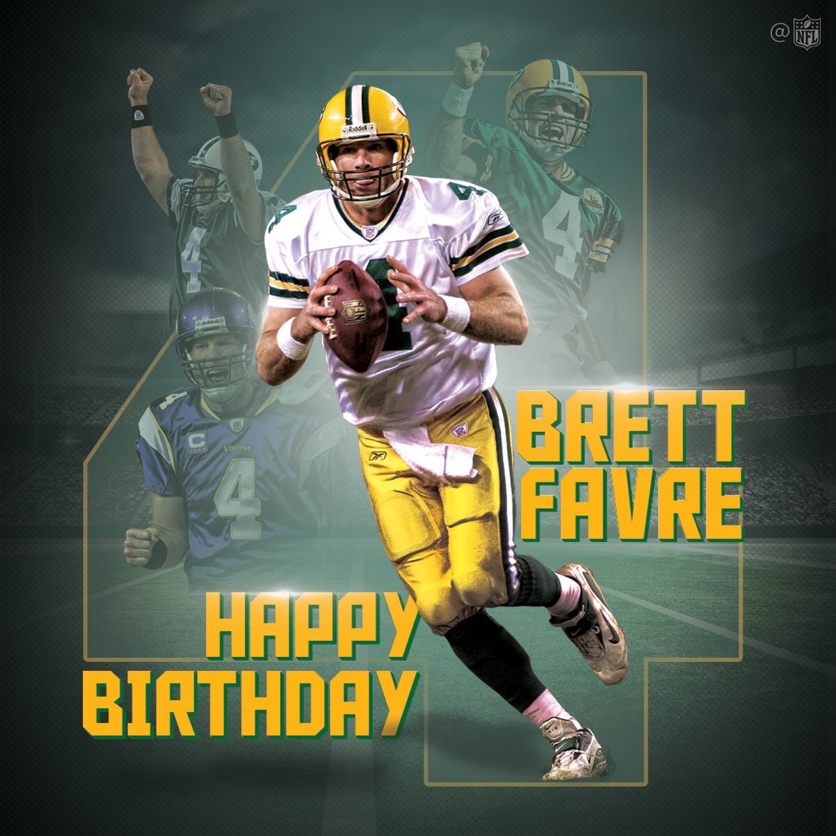 Happy birthday to my favorite player of all time and the GOAT Brett Favre 