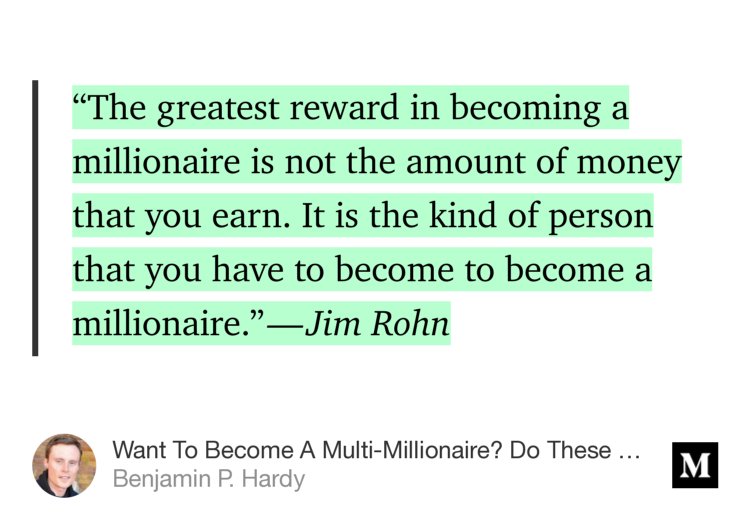 wangarific's tweet image. “Want To Become A Multi-Millionaire? Do These 15 Things Immediately.” — @BenjaminPHardy medium.com/@benjaminhardy…