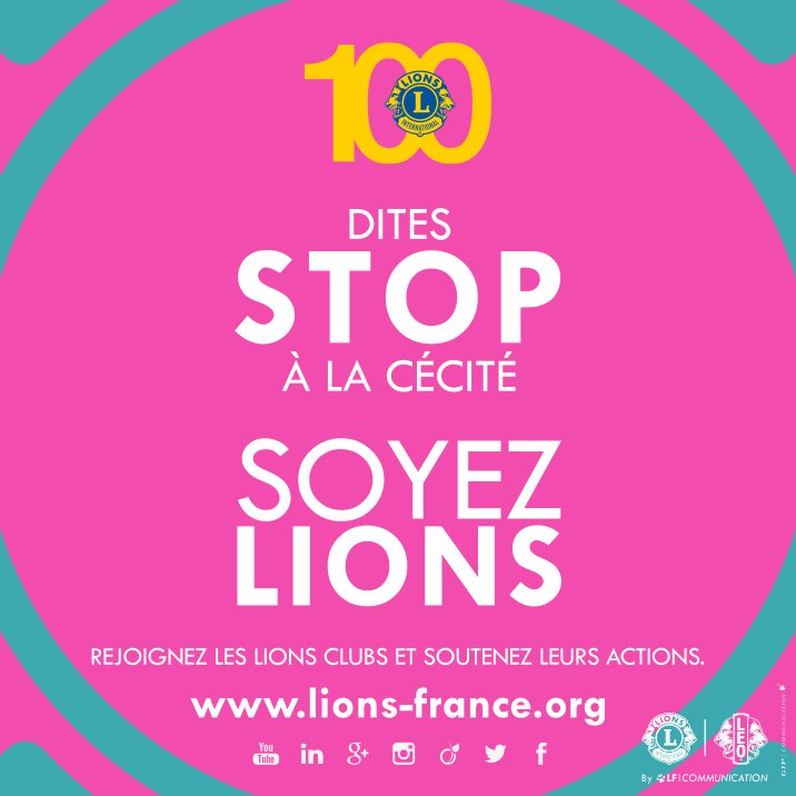 LionsFRANCE's tweet photo. Dites STOP à la cécité, Soyez #Lions - #LionsClub #JMVL #JourneeMondialeVue https://t.co/8zsR3z6u7L https://t.co/J4xnbt5Yoi