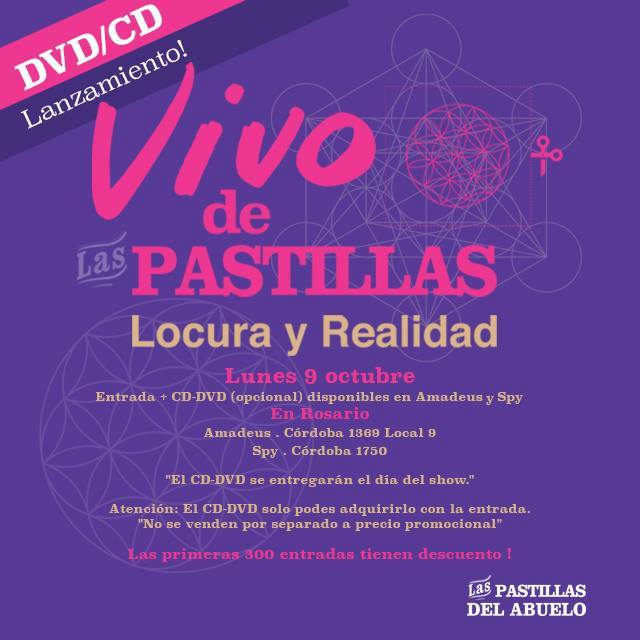 JUE07DIC
#LasPastillas <a href="/DelAbuelo/">Las Pastillas del Abuelo</a> en el #Hipódromo (Parque Independencia) #Rosario
 Lanzamiento de su 1er CD-DVD en vivo
cc <a href="/HacemosAlgo/">Hacemos Algo</a> RT
