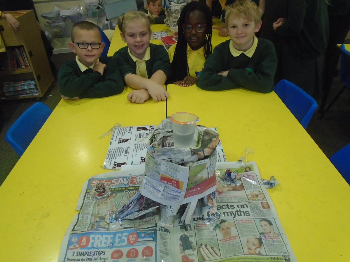 MissBorrellMG's tweet photo. We are reading 'The Watertower' so we built water towers and tested them to see if they held a cup of water! @MGPAcademy #wealmostdidit https://t.co/F8GITQsKmD