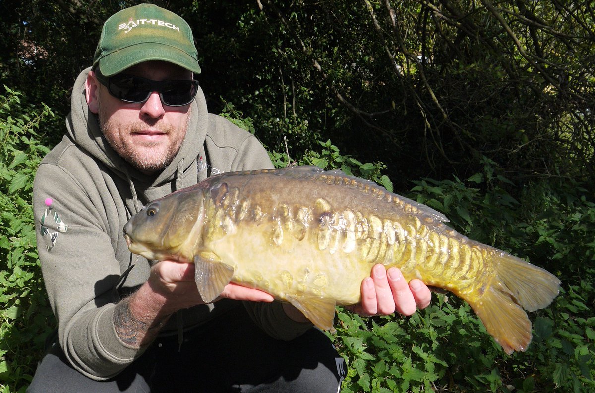 BaitTech's tweet photo. Bait-Tech’s Michael Salisbury caught this on a Poloni wafter fished with a small PVA mesh bag of 6mm Halibut Carp Feed Pellets #TeamBaitTech https://t.co/l4vh0MV05z