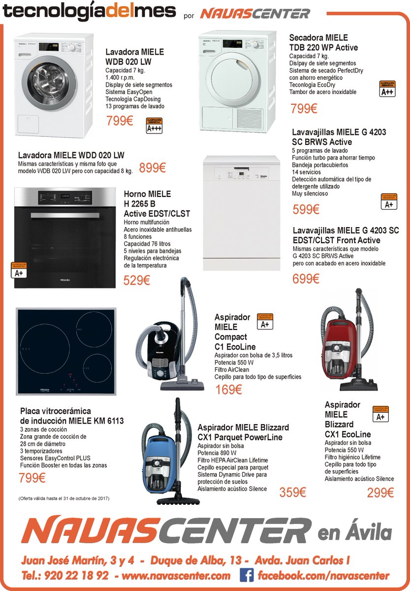 revistamesames's tweet photo. @NavasCenter 
#tecnologiadelmes #miele #electrodomesticos https://t.co/G31UZ5Parj