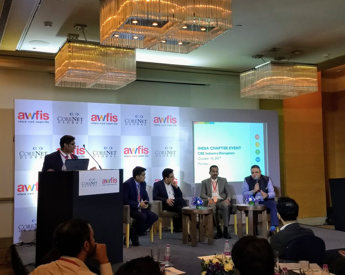 myawfis's tweet photo. #Indiachapter @CoreNetGlobal  "Future of work is #technology #collaboration #flexibility which caters to millennial mindset." @iamamitramani https://t.co/hp4WOiHnGo
