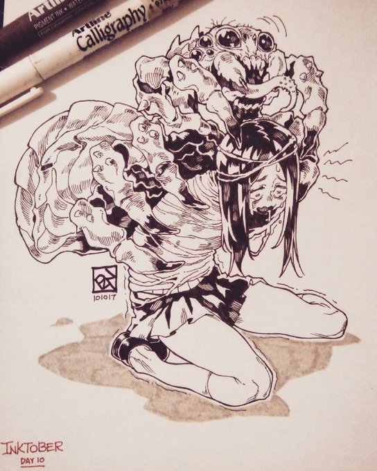 #INKtober 2017 10/31creepy crawlies  