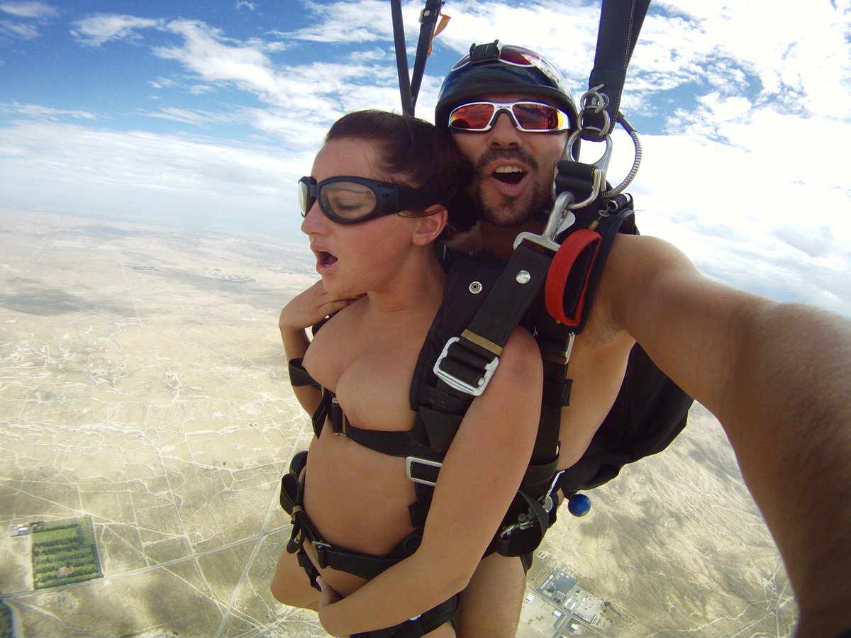 Couple has sex while skydiving wow.