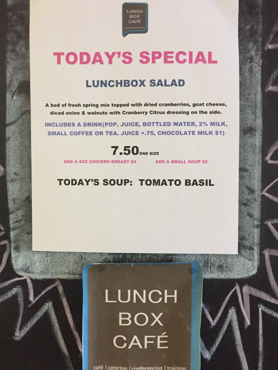 CLNH_Lunchbox's tweet photo. Eat Light. Eat Right. Eat at the Lunchbox Cafe in Milton! #miltonON #iliveinmilton #905eats https://t.co/9w04tBTrP9
