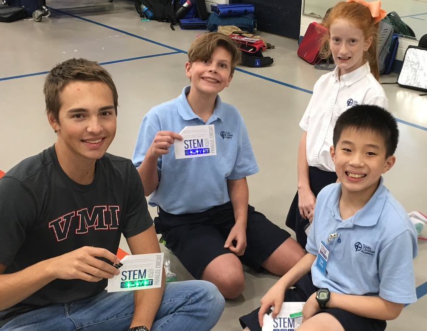 TCATrojans's tweet photo. LS STEM Club had a blast learning about circuits and they loved having the having the US STEM students lead their teams! #MoreAtTCA https://t.co/8o7BLDiC0o