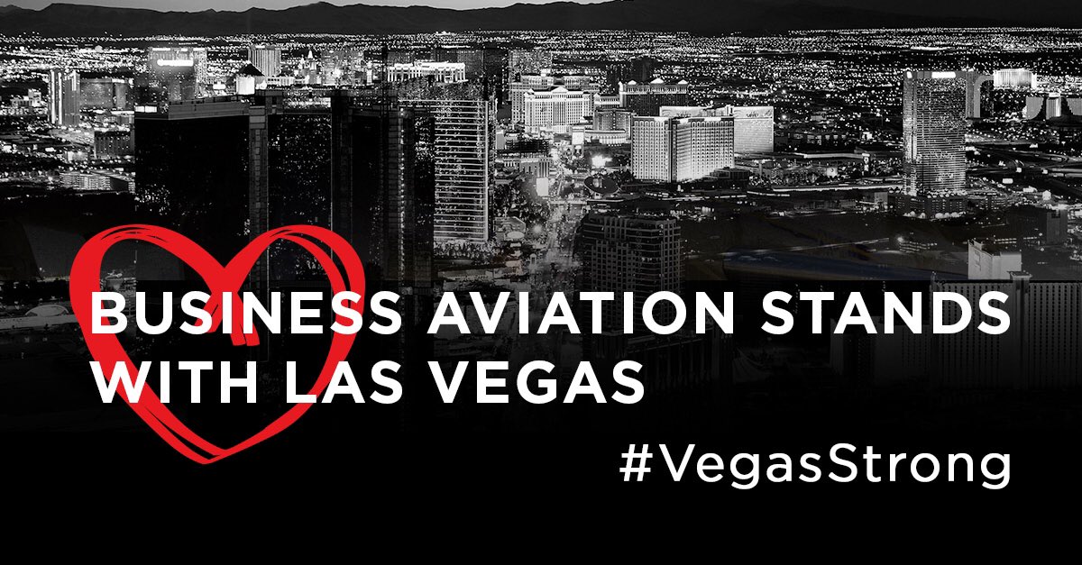 NBAA's tweet photo. As #NBAA17 opens, we honor the people of Las Vegas #VegasStrong https://t.co/gh9AOVI8RB