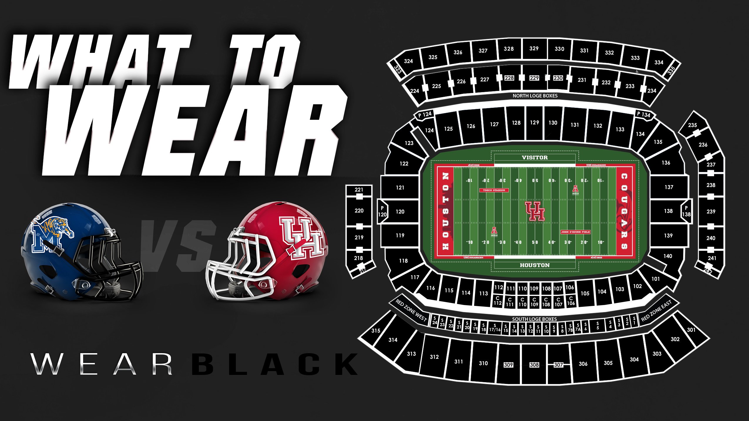 Houston Football on X: 'PLAN AHEAD! Let's BLACKOUT TDECU Stadium vs.  Memphis next Thursday, Oct. 19