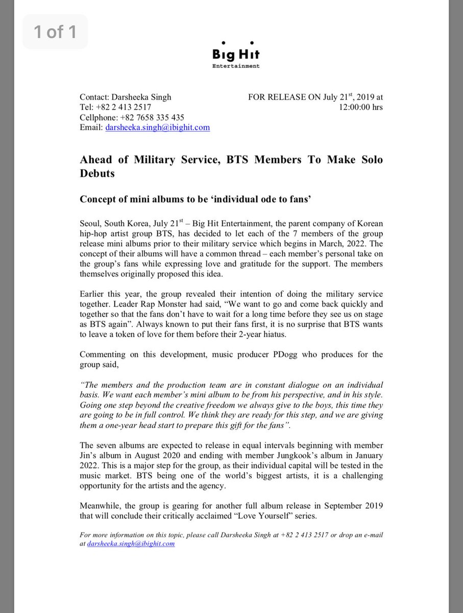 HallyuHighway's tweet image. Had to write a fictional press release as part of my communicating corporate strategy course. 

As an ARMY, I feel proud #assignmentgoals 😂