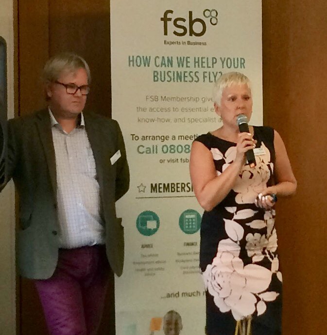 Angela MacAusland &amp; Ian Plain at today’s business meeting giving us an insight into the workings of the <a href="/FSB_Bath/">FSB Bath</a>