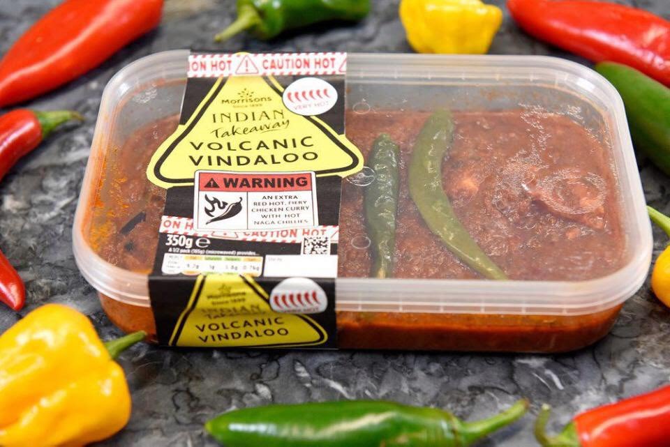 #NationalCurryWeek trying the <a href="/Morrisons/">Morrisons</a> Volcanic Vindaloo curry (200 times hotter than a Jalapeño!)