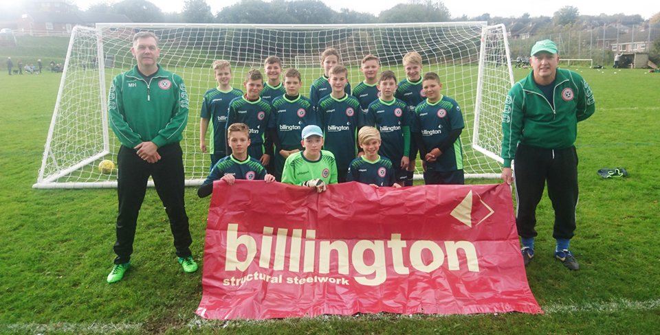 BillingtonSteel's tweet photo. We are delighted to sponsor local U13 football team, Brampton United - the team look very smart in their new kits! Good luck for the season! https://t.co/zDluJ5Lawf