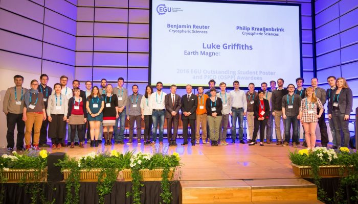 EuroGeosciences's tweet photo. At #EGU17 a total of 57 poster &amp; PICO presentations were bestowed an OSSP award. Read all about them on #EGUBlogs: https://t.co/UBYBZfFDqD https://t.co/GM7T7x2pPC