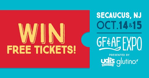The #GlutenFree Expo is this #weekend - Like + RT for your chance to win two #free tickets.  Winner announced Fri @ noon #GFAF #allergies