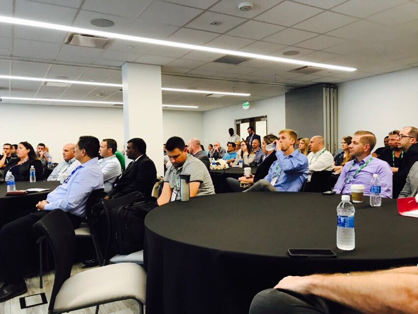 StuartDicken's tweet photo. Great session on ITAM for Cybersecurity standing room only! Back at the end of the month if you missed it #SHISUMMIT17 https://t.co/byuI06rB0I