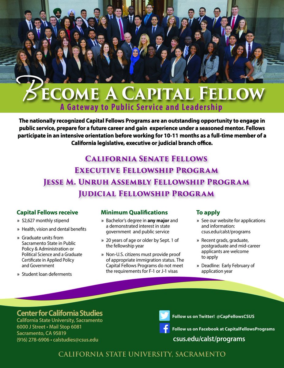 CalStudiesCSUS's tweet photo. Become a Capital Fellow! https://t.co/ocK6PhLl5J https://t.co/i6vWyYxDIv