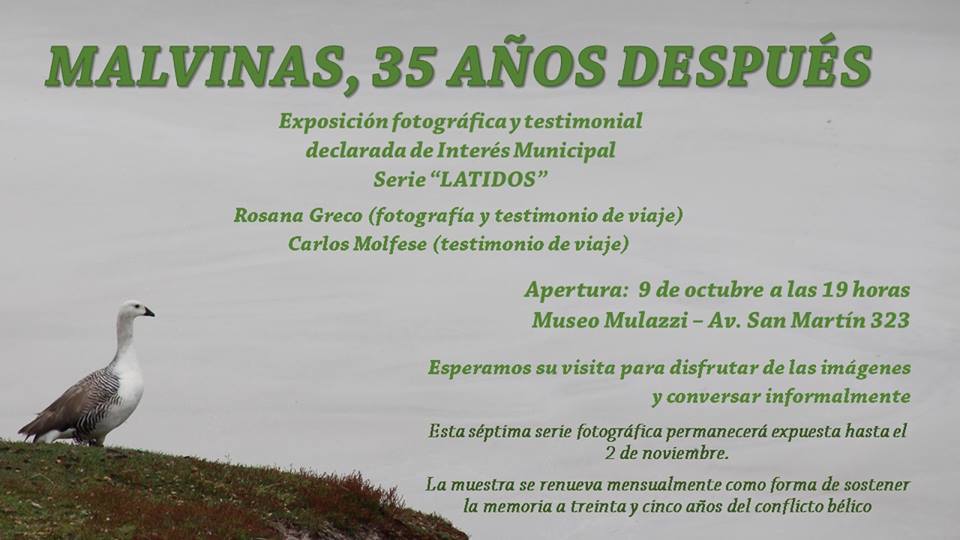 Serie “Latidos”, fotografías de Rosana Greco en el marco del ciclo Malvinas, 35… museomulazzi.com/sala-mayor/ser…