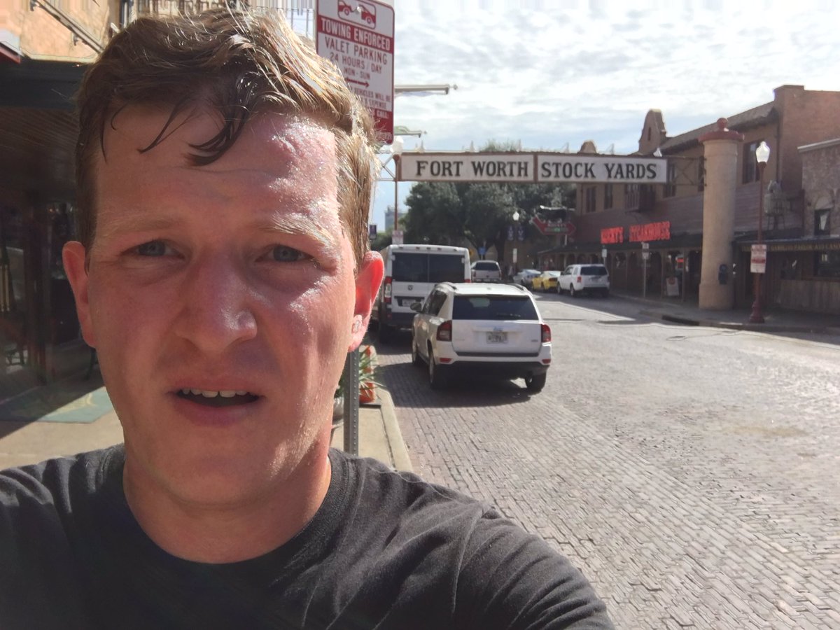 Exhausted picture of me running through Fort Worth, TX 