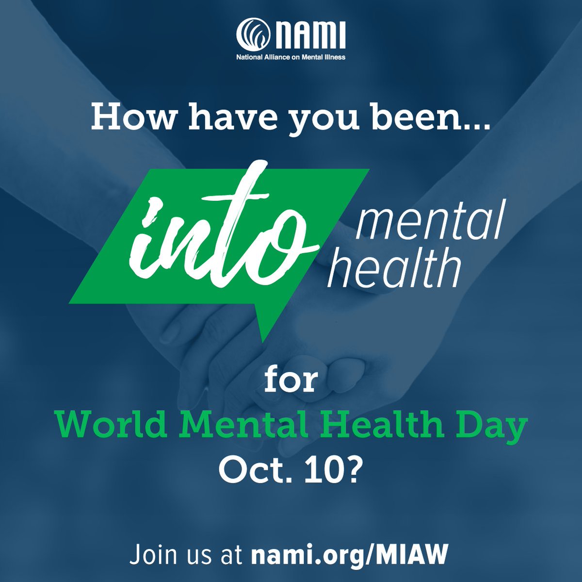 Today is #WorldMentalHealthDay! Celebrate by starting a conversation about #mentalhealth. Here's a question to start: