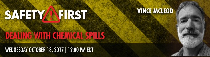 Learn how to deal with chemical spills in your lab during our Oct. 18 webinar: ow.ly/JKlU30fM1vv #LabSafety #SafetyFirst #chemicals