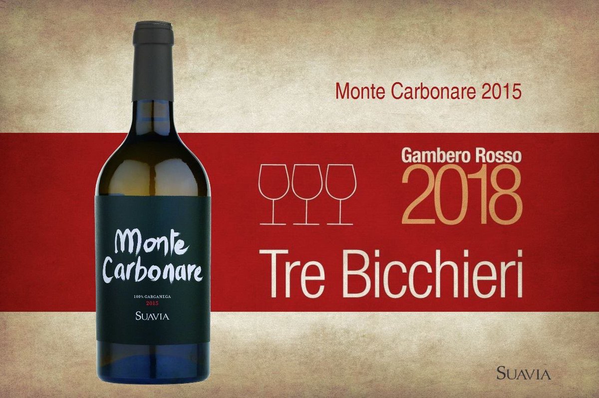 #TreBicchieri del #GamberoRosso per Monte Carbonare 2015! <a href="/ilGamberoRosso/">Gambero Rosso</a> #soaveclassico #montecarbonare #suavia