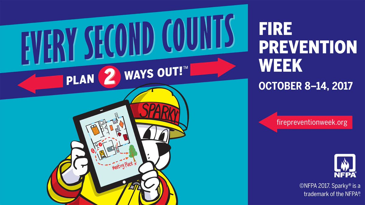 Thank U to all our #Clarkwa #Vanwa Fire Depts for all U do... Test Ur plans this #2WaysOut #firepreventionweek2017