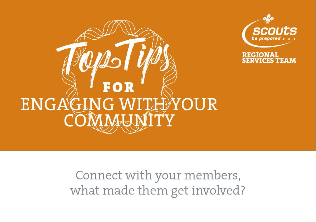 ScoutsRST's tweet photo. Connect with your members, what made them get involved? #toptipcommunity https://t.co/ozlo17cyxh