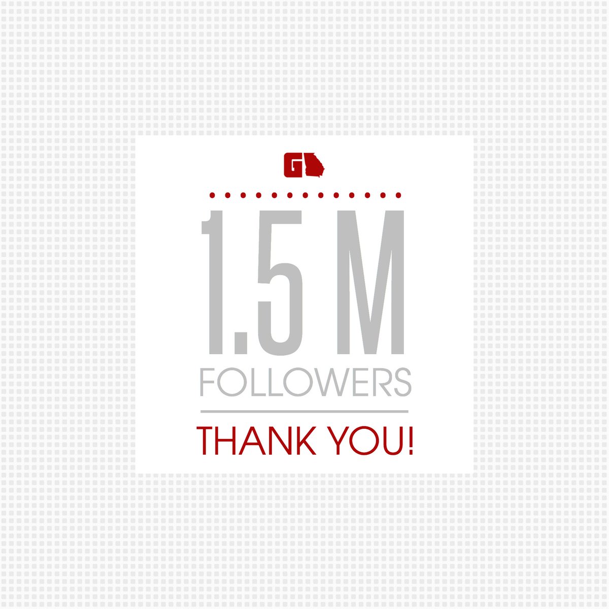 GAFollowers's tweet image. We've reached 1.5 MILLION followers on Twitter! 👍👍

Georgia is literally the greatest state ever! #GANation 🍑🍑