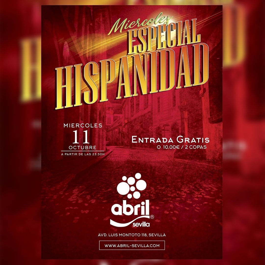 manuelconde11's tweet photo. Miércoles en @AbrilSevilla 💚

#DiaDaHispanidad 🇪🇸

¡Comenzamos la semana con fuerza!

Lista de invitados de 00.00h a 02.00h
☎677818973 https://t.co/iHr9pmxQ8i