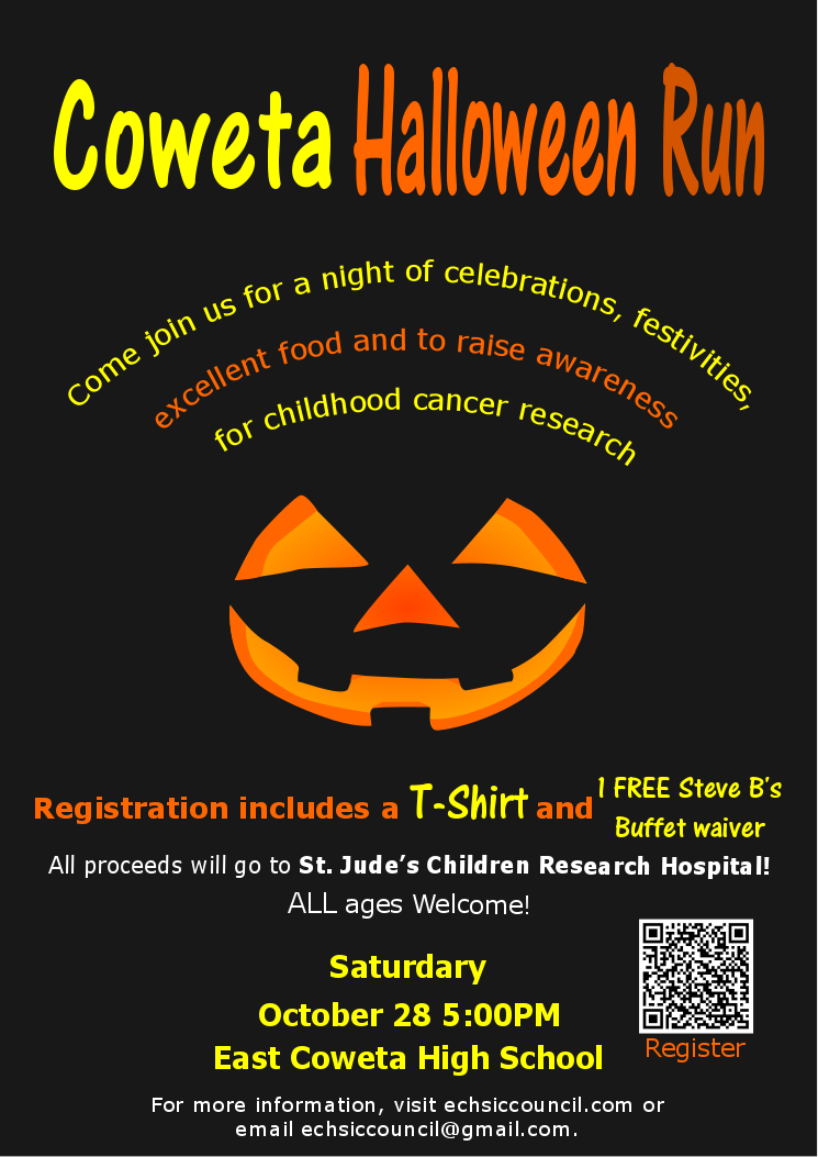 jackson_echs's tweet photo. Coweta Halloween Run!  Come and support childhood cancer research and enjoy a night of festivities! https://t.co/XjwWcWtFKz