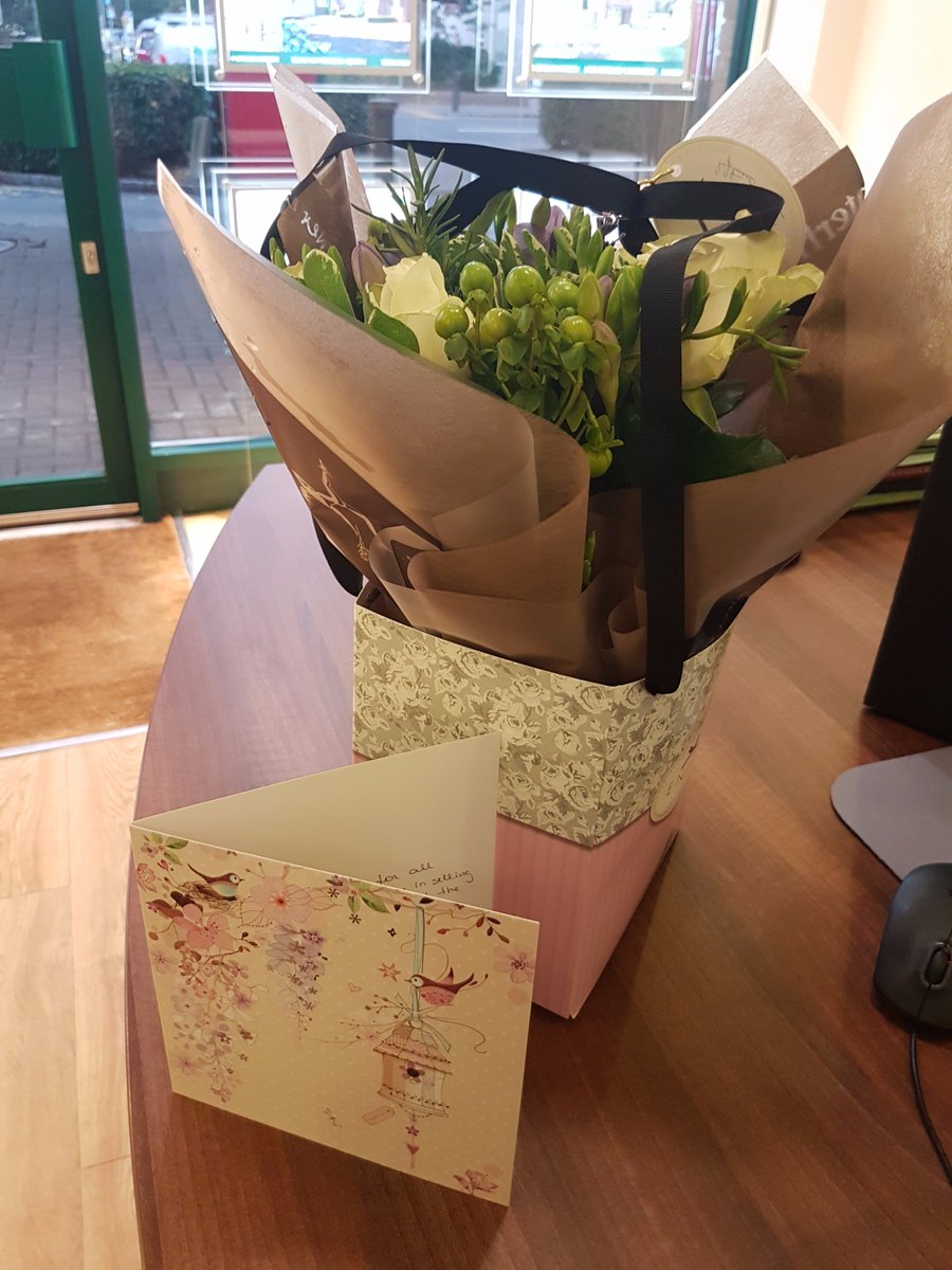 foreman_king's tweet photo. A lovely thank you from another Happy Landlord and Vendor.  What lovely flowers and card. https://t.co/5gumKVZLPJ