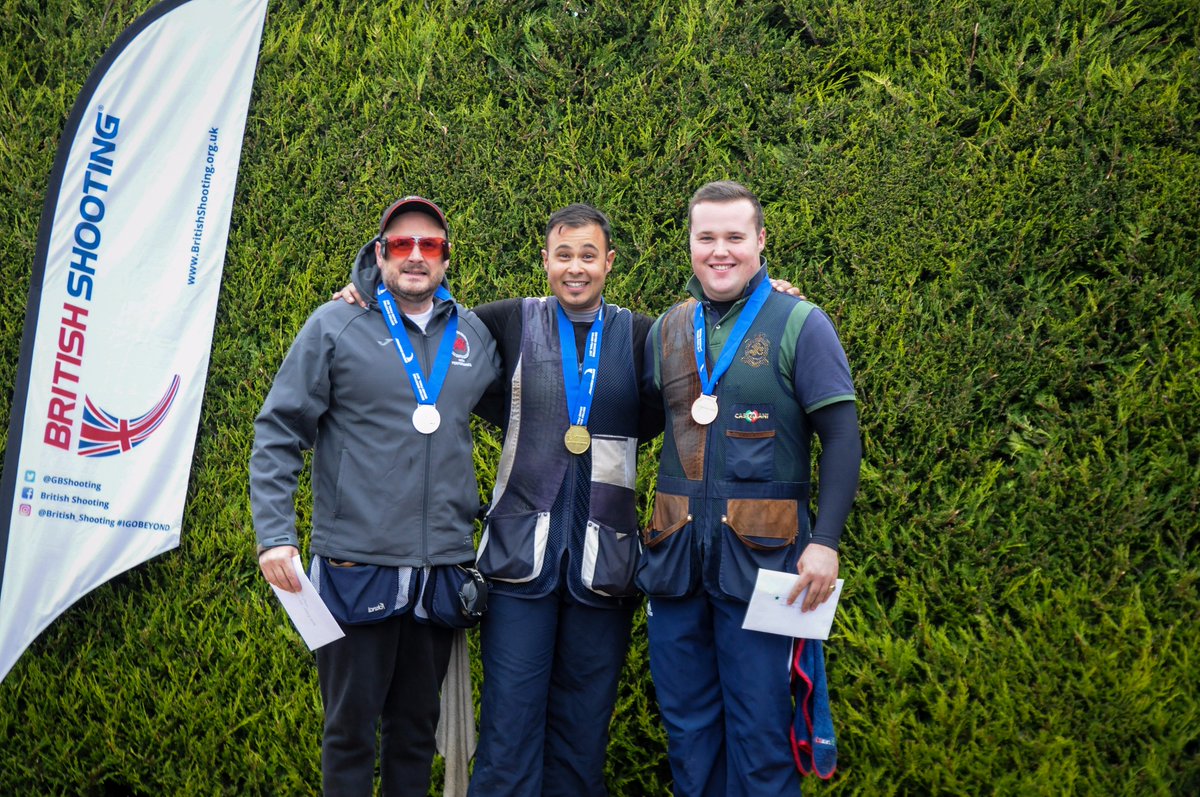 GBShooting's tweet photo. Fantastic podium shots from the Grand Final 2017! Congrats to all the medal winners in Trap, Skeet and Paratrap! #IGobeyond #GBGrandFinal https://t.co/kxoHRYh4uR