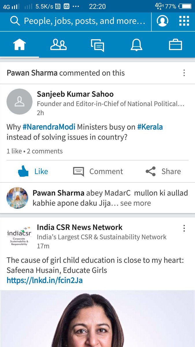 SanjDeep7's tweet image. See, Langaughe of #ModiSupporters. Now they are active on #LinkedIn after #twitter and #facebook.

#PadhegaIndiaTabhiToBadhegaIndiaWithModi