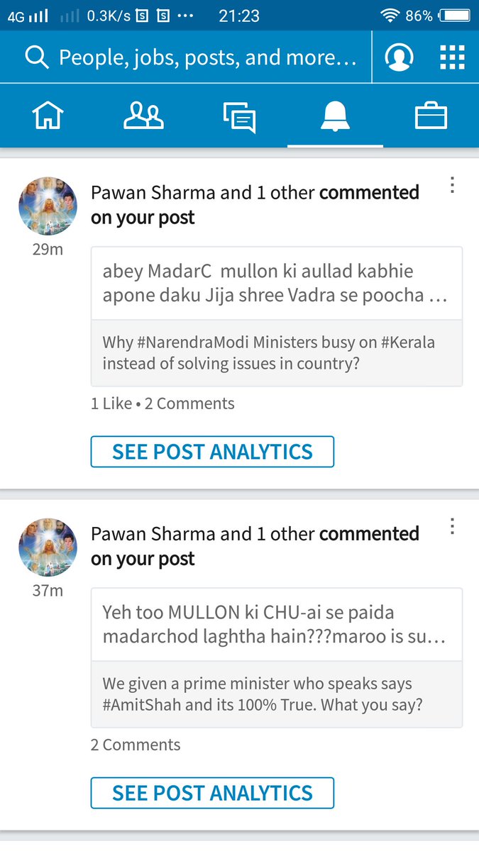 SanjDeep7's tweet image. See, Langaughe of #ModiSupporters. Now they are active on #LinkedIn after #twitter and #facebook.

#PadhegaIndiaTabhiToBadhegaIndiaWithModi